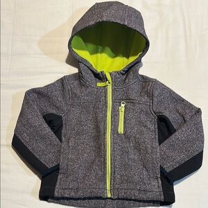 Spring jacket with warm fleece inside